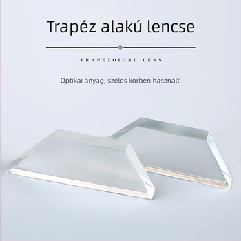 Középiskolai fizika optikai lencsék készlet, kísérleti laborfelszerelés, trapéz alakú nagyító, kiváló átlátszóságú optika