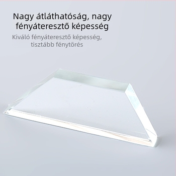 Középiskolai fizika optikai lencsék készlet, kísérleti laborfelszerelés, trapéz alakú nagyító, kiváló átlátszóságú optika