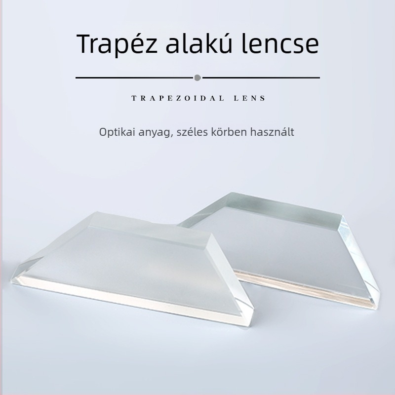 Középiskolai fizika optikai lencsék készlet, kísérleti laborfelszerelés, trapéz alakú nagyító, kiváló átlátszóságú optika