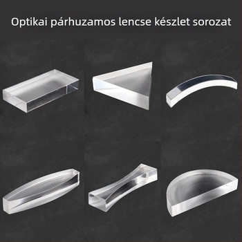 Geometriai optika kísérleti készlet: sík-paralel lencse, konkáv és konvex lencsék, fénytörés és fényvisszaverődés; Eredet: Zhejiang Jinhua; Importált: Nem; Alkalmazási terület: kísérleti oktatás; Nincs engedélyezett magánmárka