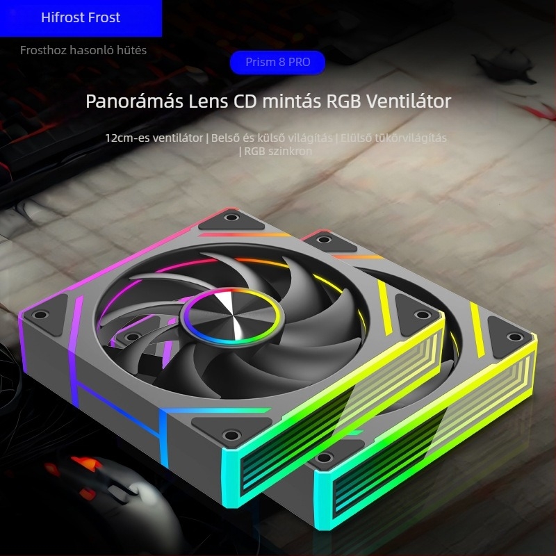 Prism 8Pro ház ventilátor hidraulikus csapágyakkal, 800-1800 RPM, 21 dB, levegőhűtés