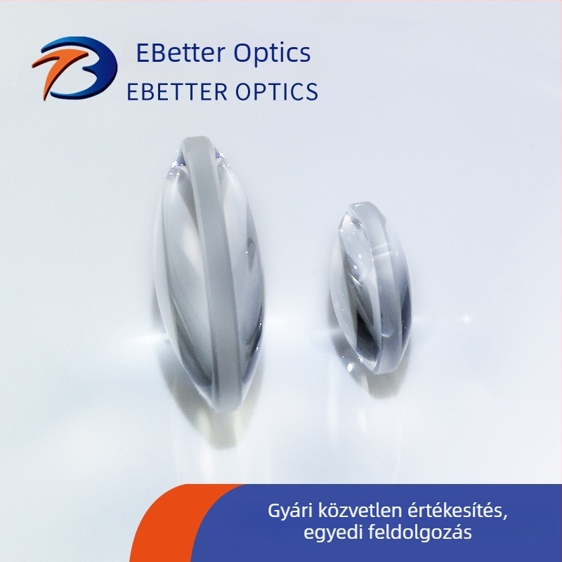Billet UV olvasztott kvarc kettős domború lencse Ø25,40 mm, F=500,00 mm, bevonat nélküli