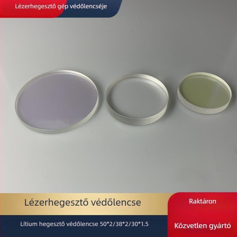 Lítium akkumulátorok hegesztésvédelmi lencséje, 30×1.5; ablaklencse a lézeres hegesztőgéphez, 50×2/55×1.5, AR bevonattal
