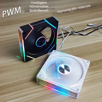 Prism 9Pro PC házventilátor ARGB, PWM, hidraulikus csapágy, 800–1600 RPM, zaj 30 dBA