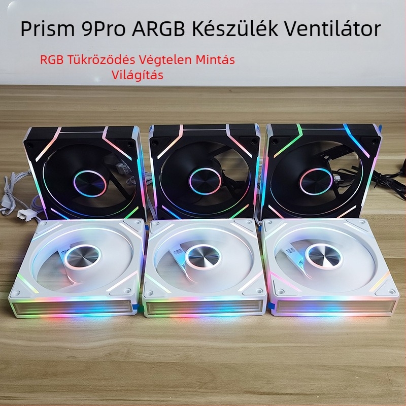 Prism 9Pro PC házventilátor ARGB, PWM, hidraulikus csapágy, 800–1600 RPM, zaj 30 dBA