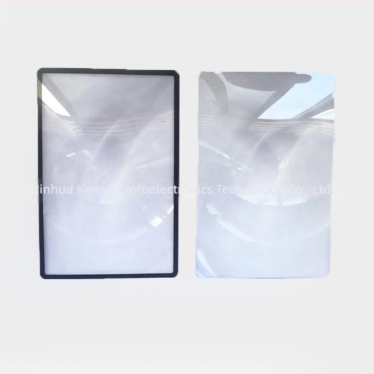 Fresnel optikai lencse, 180 × 120 mm, 3x nagyítás, ultra vékony PVC nagyító kártya sík olvasáshoz