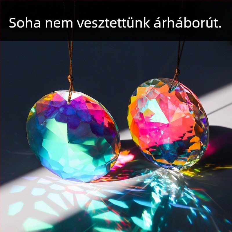 Kristály napfogó prismakocka LED alapú üvegdísz relaxációhoz