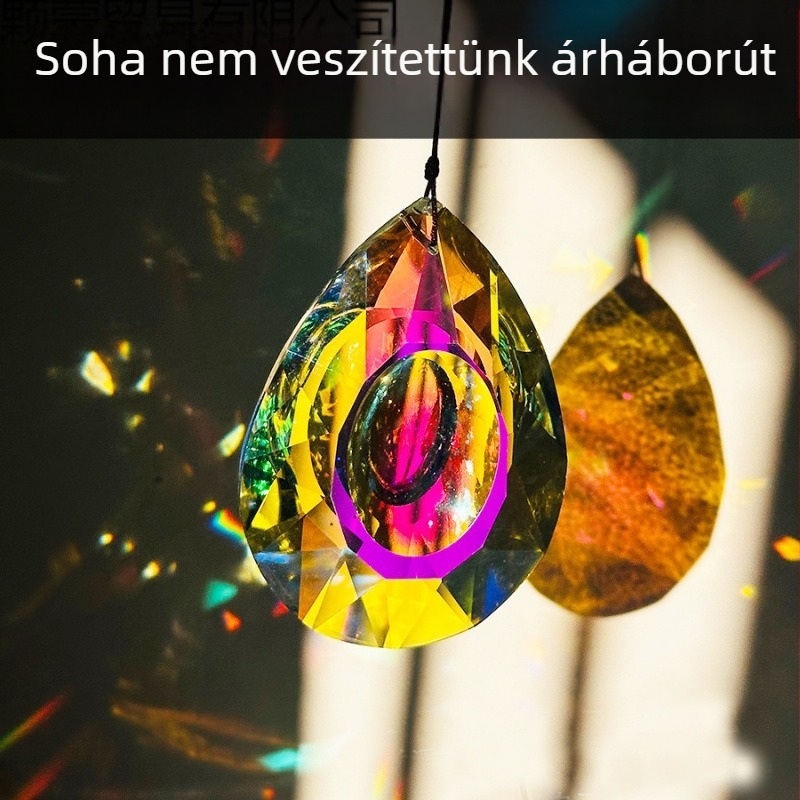Kristály napfogó prismakocka LED alapú üvegdísz relaxációhoz