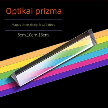 Prizma kaleidoszkóp optikai üvegből, fizikai kísérletekhez – ajándékdobozban