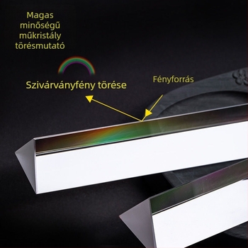 Prizma kaleidoszkóp optikai üvegből, fizikai kísérletekhez – ajándékdobozban