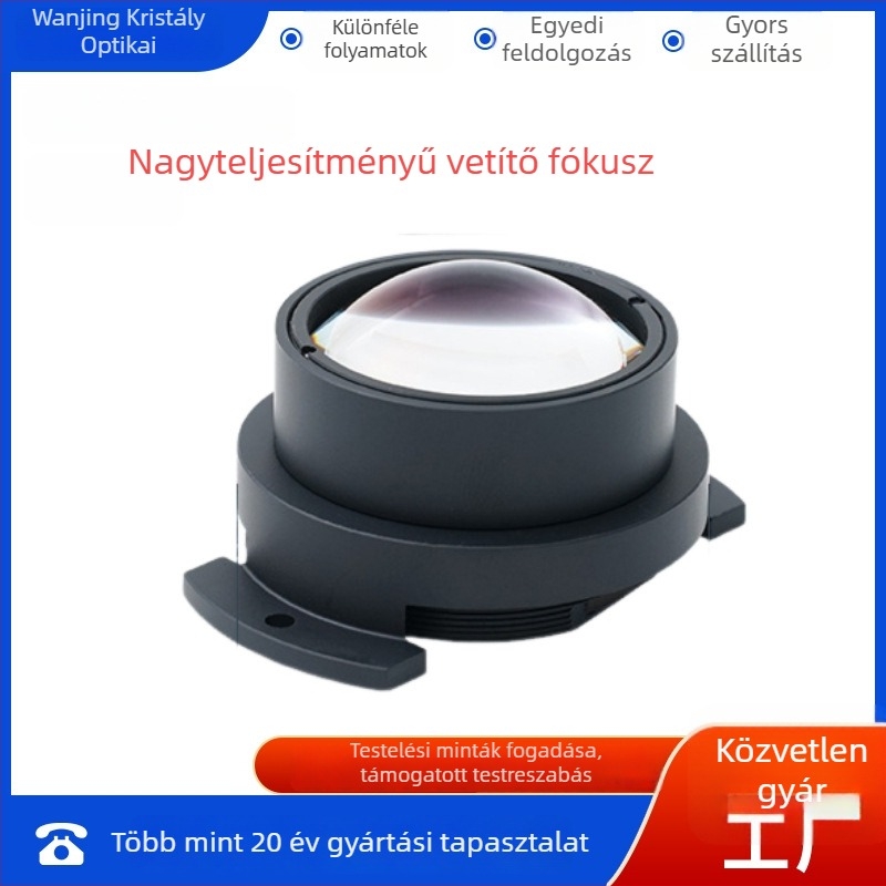 Reklámvetítéshez, színpadvilágításhoz és éjszakai horgász lámpákhoz használható kondenzáló lencse készlet – Modell 7082, Crystal Glow Optics