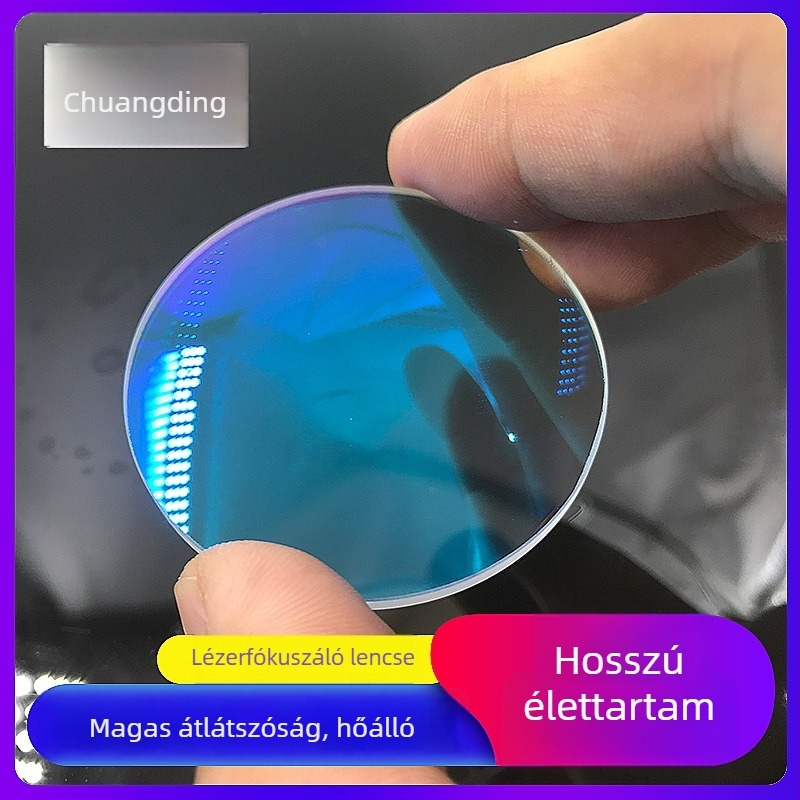 Fókuszlencse lézeres hegesztő/vágógépekhez, planoconvex, D28F125/D28F150/D28F200/D28F100, Dingchuang DC21, alkalmazás: lézeres rozsda eltávolítás