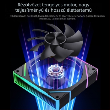 Snowman EK120-ARGB házventilátor ARGB szinkronizációval, hidraulikus csapágy, 12V, 800–1600 RPM, 15–20 dBA
