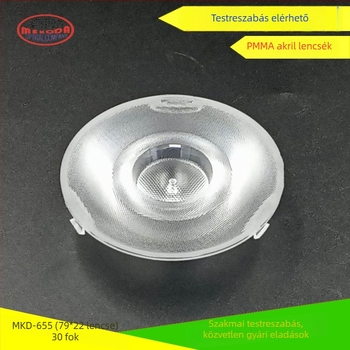 MKD-655 LED optikai lencse, 30°, PMMA, 4 lyuk, 228 g
