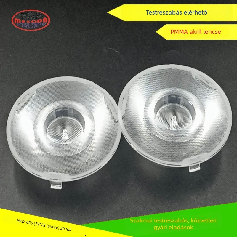 MKD-655 LED optikai lencse, 30°, PMMA, 4 lyuk, 228 g