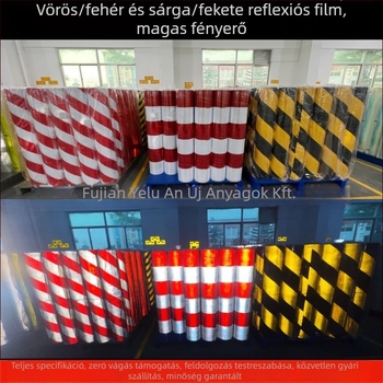 Elektromos oszlopokra szánt ütközésvédő visszaverő film, Prism visszaverő film sorozat, üzem hőmérséklet -30°C-tól 60°C-ig, Márka Night Road AN