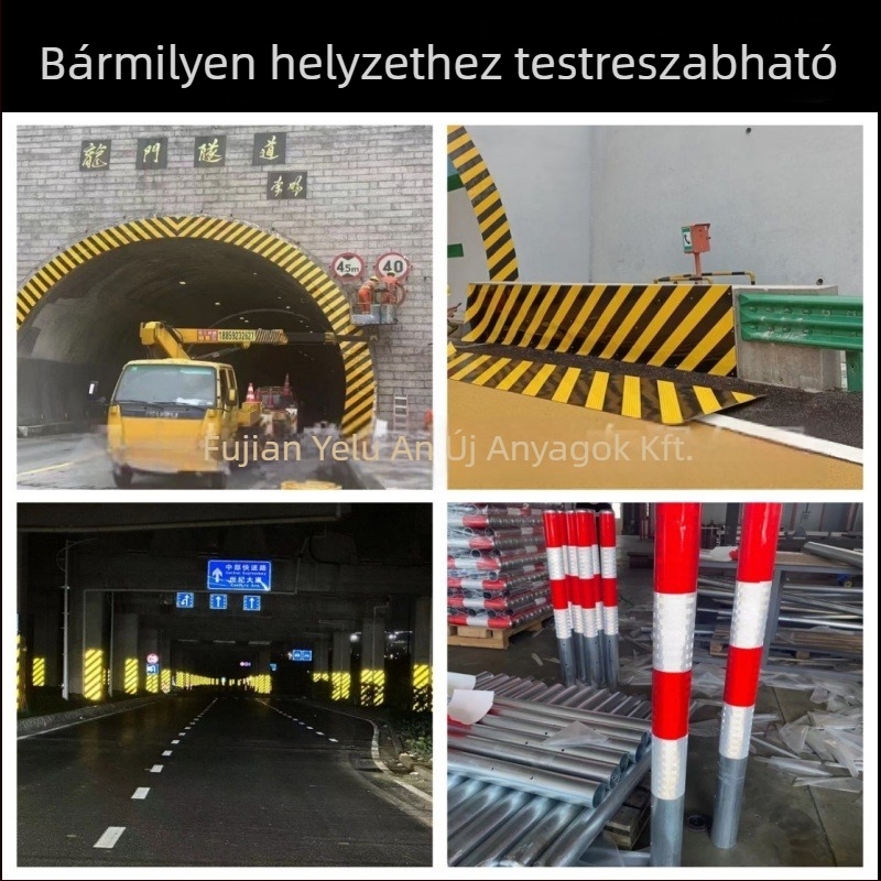 Elektromos oszlopokra szánt ütközésvédő visszaverő film, Prism visszaverő film sorozat, üzem hőmérséklet -30°C-tól 60°C-ig, Márka Night Road AN