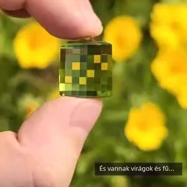 Minecraft kulcstartó - akril, Yuke Márka, rajzfilm stílus, kulcskiegészítő