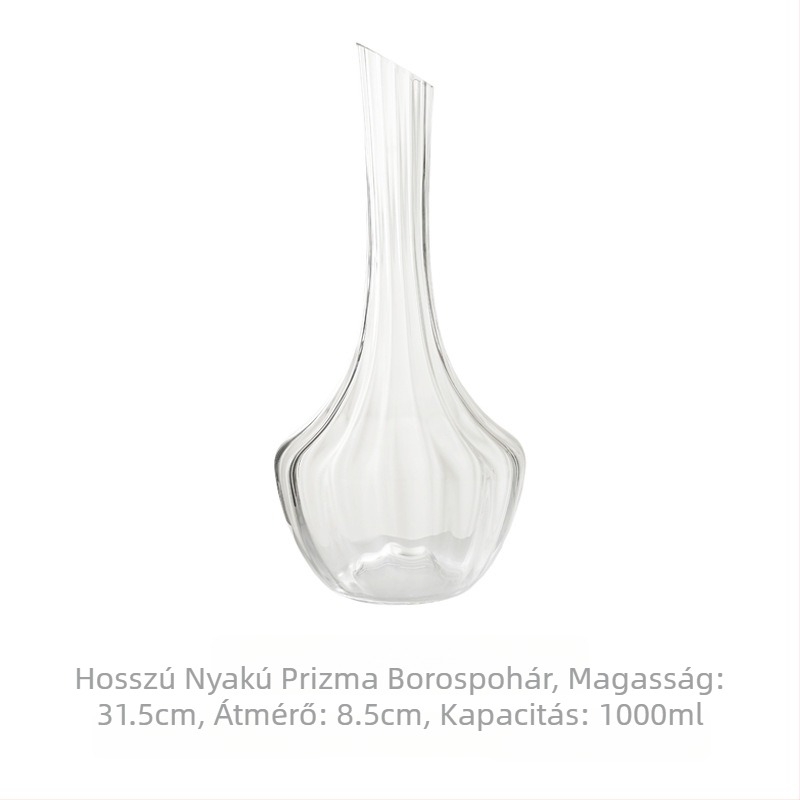 Top master boros dekantáló, üveg, 1000 ml kapacitás, nordic stílusú prizmas dizájn