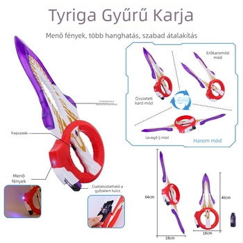 Teliga Transformer Isteni Fénybot DX, Spark Prism Gyűrű Kar Játék Kulcstartó Övvel, Műanyag, Zenei Funkció, Többfunkciós, 4–6 éveseknek