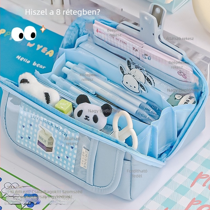 Pen barrier ceruzatartó, szövött anyag, univerzális, koreai stílus