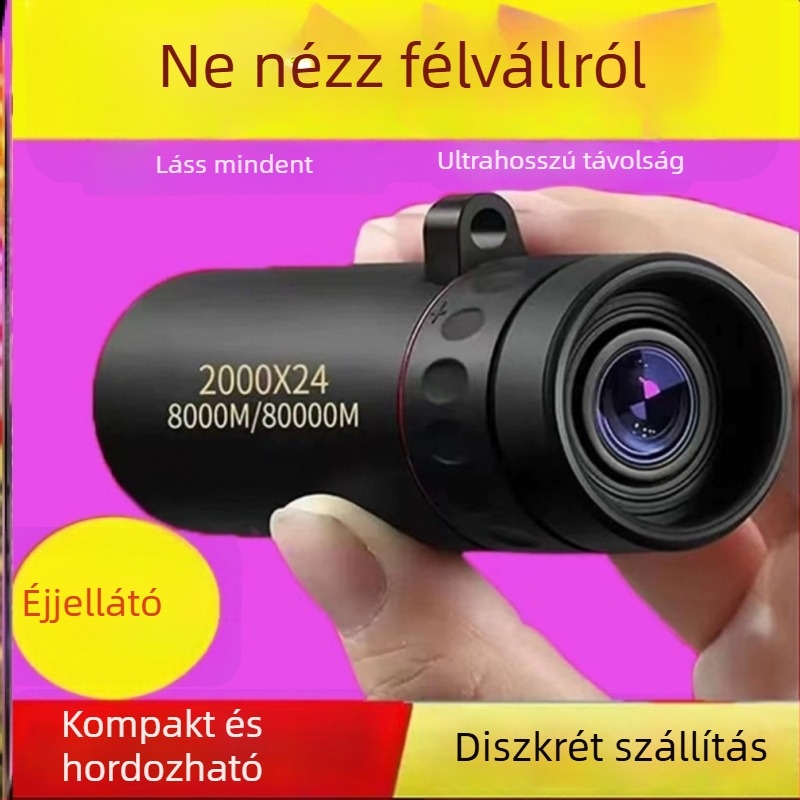 Telefonhoz készült monokuláris távcső, 8x nagyítás, nem infravörös éjszakai látás, falakon át, HD professzionális