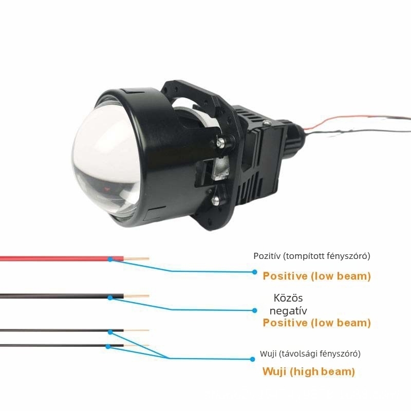 Iboom 2,5 hüvelykes kettős optikájú autófény LED-del, 65W, H4/H7 kompatibilis