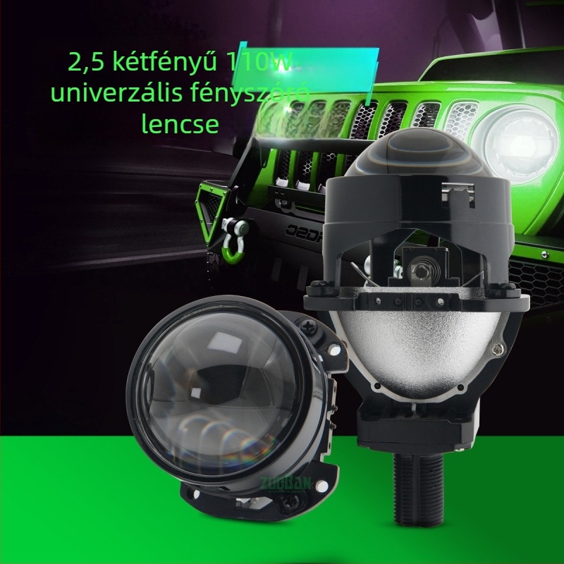 Left Class 2,5 hüvelykes kettős lencsés LED autófény, 55W, 12V, 5000–6000 lm
