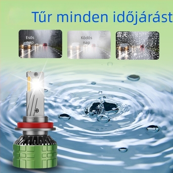 LED autó lámpák lézer technológiával, Haihuate, alumínium test, univerzális kompatibilitás, modellek H7/H4/H1/H11, 120W