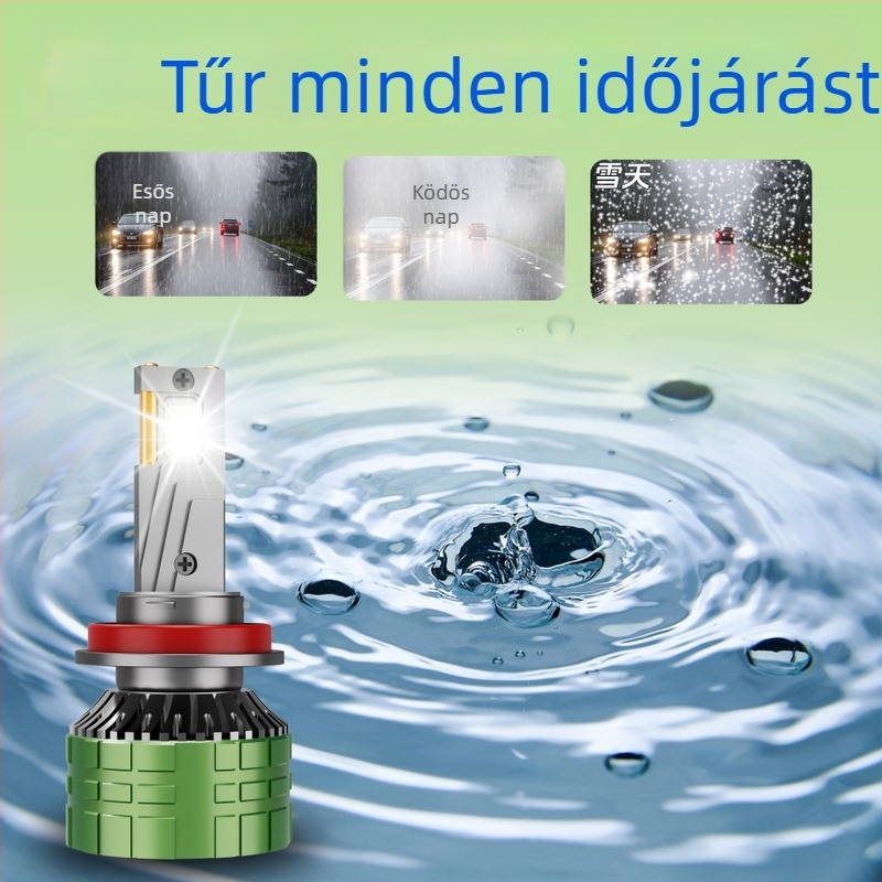 LED autó lámpák lézer technológiával, Haihuate, alumínium test, univerzális kompatibilitás, modellek H7/H4/H1/H11, 120W