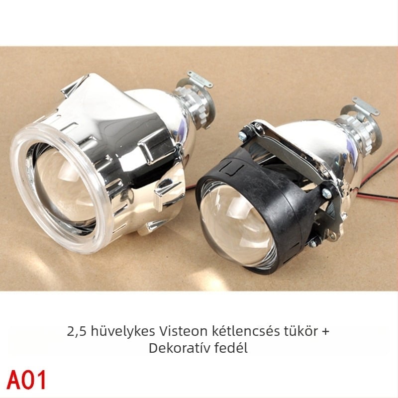 Univerzális Xenon autólencse kettős fénysugárral H1/H7/H4-hez, közel- és távolsugár, 12V, IP65, 6000 lm, élettartam 30 000 óra