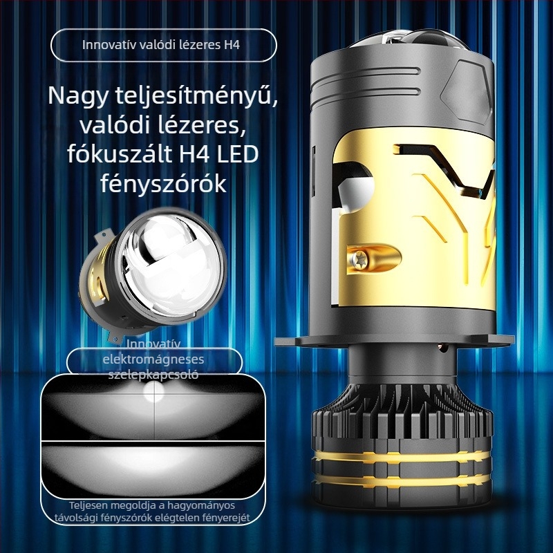 M05K autó LED lámpa, nagy teljesítményű, integrált hosszú és közeli fény, H4 mátrix lencsével