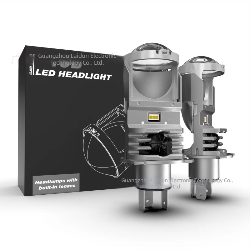 H4 LED fényszóró lencsével, bi-LED lencsével, plug-and-play telepítés, nagy fényerő, 55W, 12V, 5800 lm