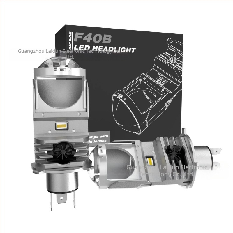 H4 LED fényszóró lencsével, bi-LED lencsével, plug-and-play telepítés, nagy fényerő, 55W, 12V, 5800 lm
