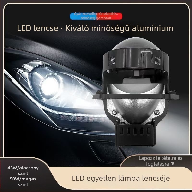 LED autó fényszóró frissítő készlet - 65W, 12V LED, alumínium ház, élettartam 50 000 óra, univerzális kompatibilitás
