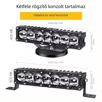 LA7 hét LED-es közvetlen fénysugárú reflektor lézerlencsével teherautókhoz, külső rács módosítás
