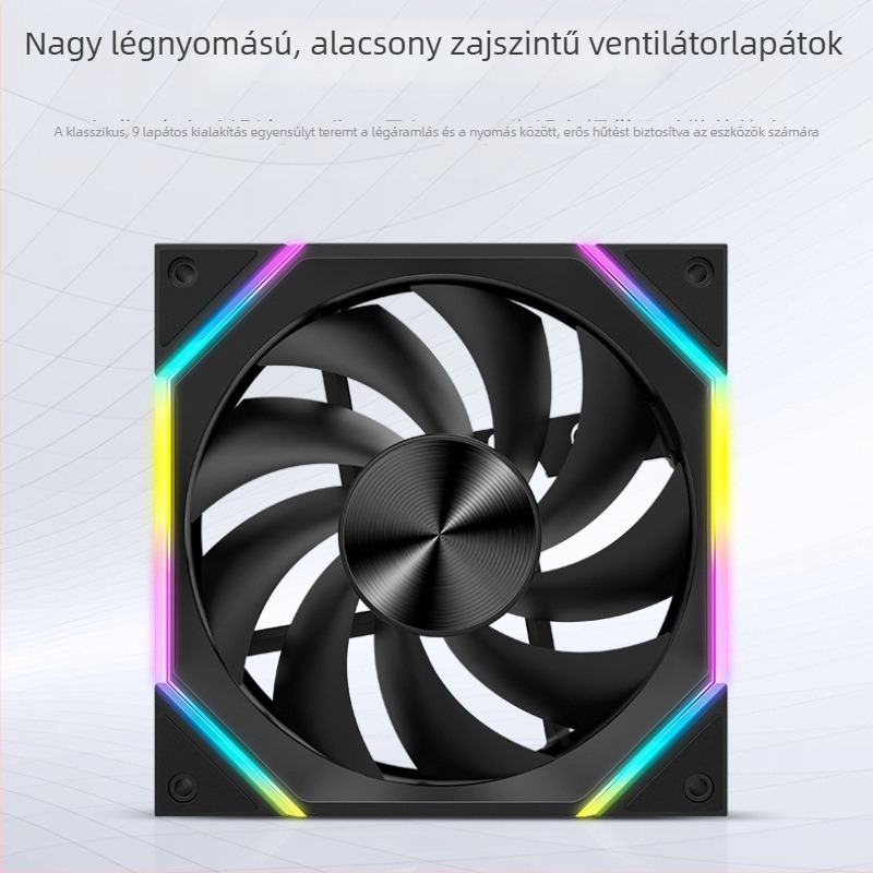 Galaxy ARGB PWM intelligens hőmérséklet-szabályozású számítógépház ventillátor – kiváló hűtéssel