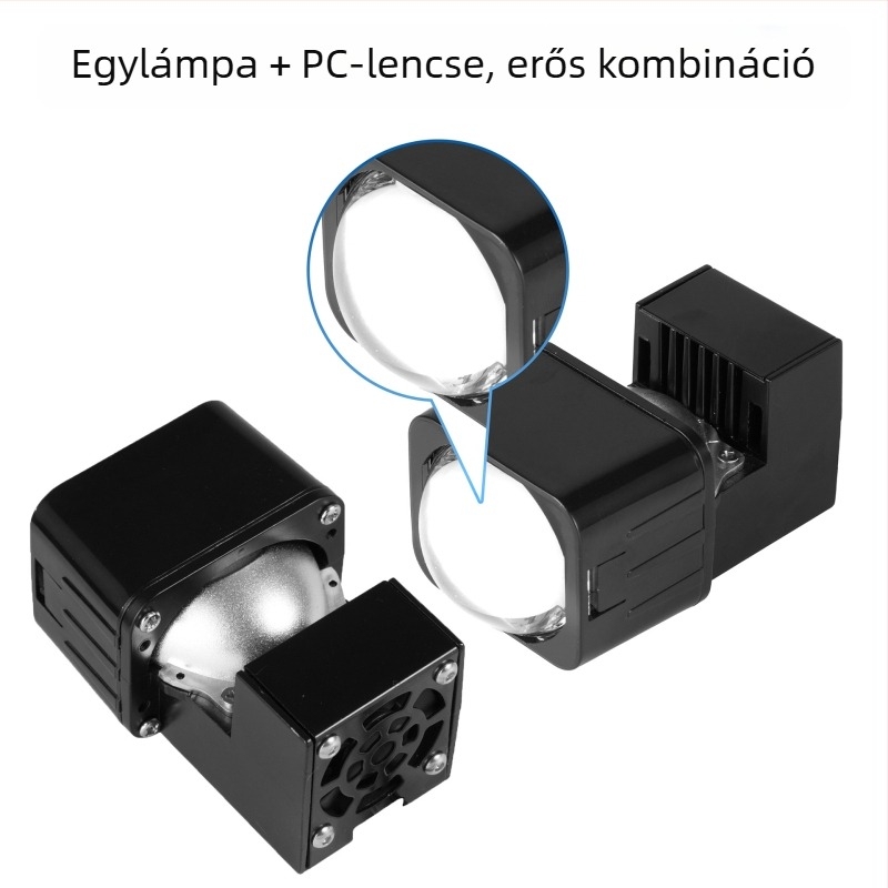 LED fényszóró mátrix kettős fókuszú lencsével – 38W, 13V, alumínium ház, LED fényforrás, élettartam 5000 h