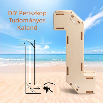 Periszkóp DIY készlet — fa alapanyag, interaktív tudományos projekt 7–14 éveseknek, fejleszti a kézügyességet