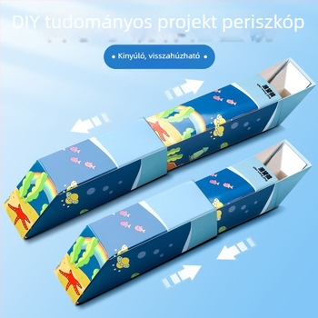 Periszkóp DIY készlet — fa alapanyag, interaktív tudományos projekt 7–14 éveseknek, fejleszti a kézügyességet