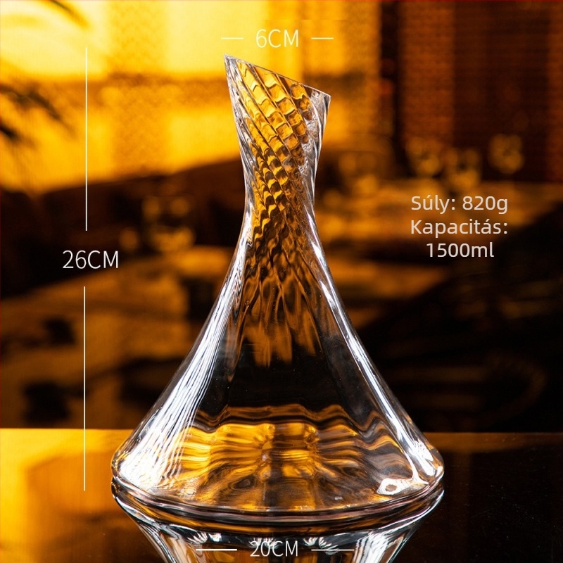 Bor dekanter Jiahe (Márka: Jiahe; Anyag: Üveg; Kategória: Dekanter; Stílus: könnyű luxus; Súly: 820 g)