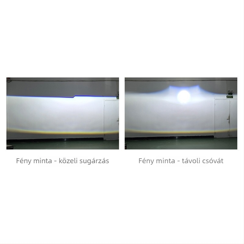 Autó elsőfényszóró – 3 LED, közvetlen fénysugár, kettős lencse, kettős ventilátor, 12V