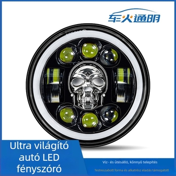 Wrangler Skull LED fényszóró terepjárókhoz, 35W, 9-36V, IP67, LED 3535, élettartam 50 000 óra