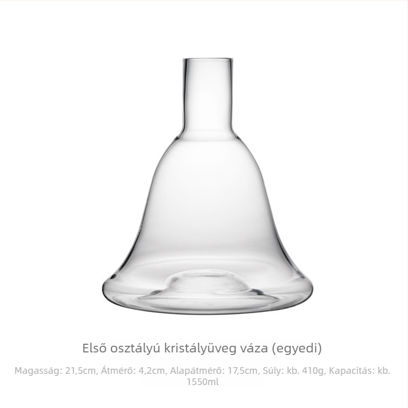GENIYA kristály decanter, 1000 ml+ kapacitás, modern egyszerű stílus
