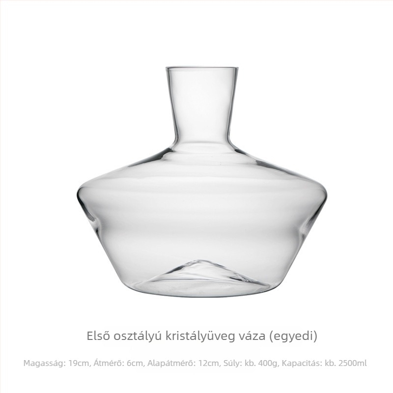 GENIYA kristály decanter, 1000 ml+ kapacitás, modern egyszerű stílus