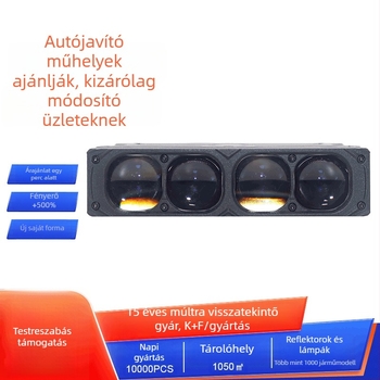 LED járműfényszóró, négy szem, 80W, 12V, 6000lm, 6000K, repülőgép-alumínium