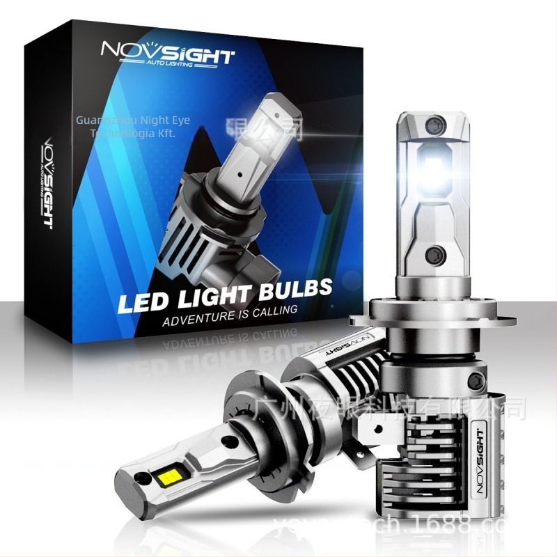 NovSight H7 LED autófényszóró ventilátorral (90W/pár, DC9-32V, 18000 lm/pár, IP68)
