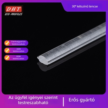 Dinghe egyedi LED fényvezető – szalag és fényvezető oszlop, PMMA, 85–90% átlátszóság, 40° sugárzási szög, modell DHT-Y-00323