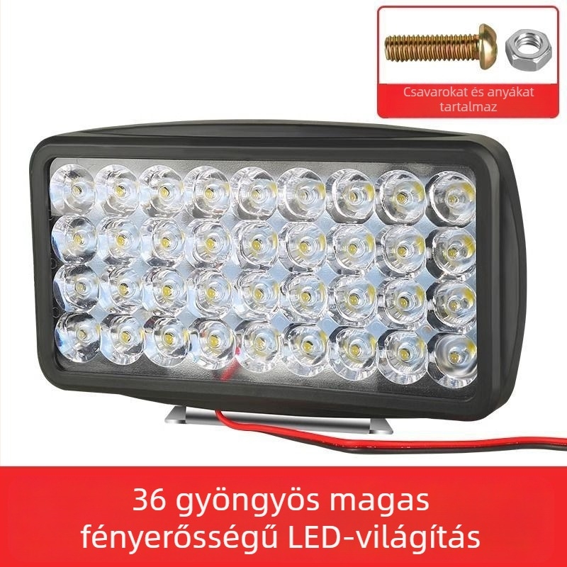 Motorkerékpár előtti LED lámpa külső lencsével, elektromos triciklihez, 12V, 80A