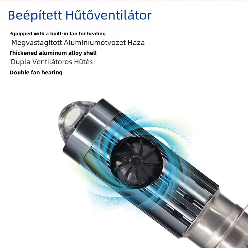 Motorkerékpár LED-reflektor H6 fisheye lencsével, görbült fénysugár és ventilátoros hűtés